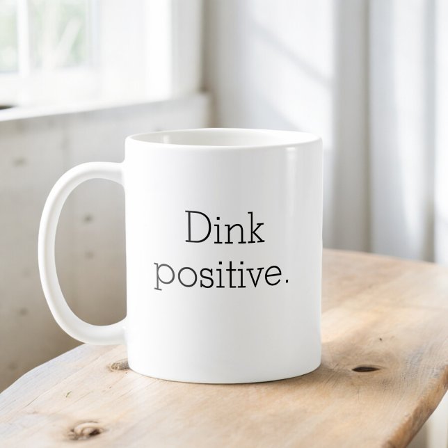 Funny Pickleball Typography Simple Minimalist Coffee Mug (Creator Uploaded)