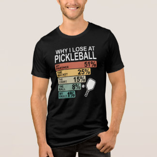 Funny Pickleball –Why I Lose At Pickleball Tri-Blend Shirt