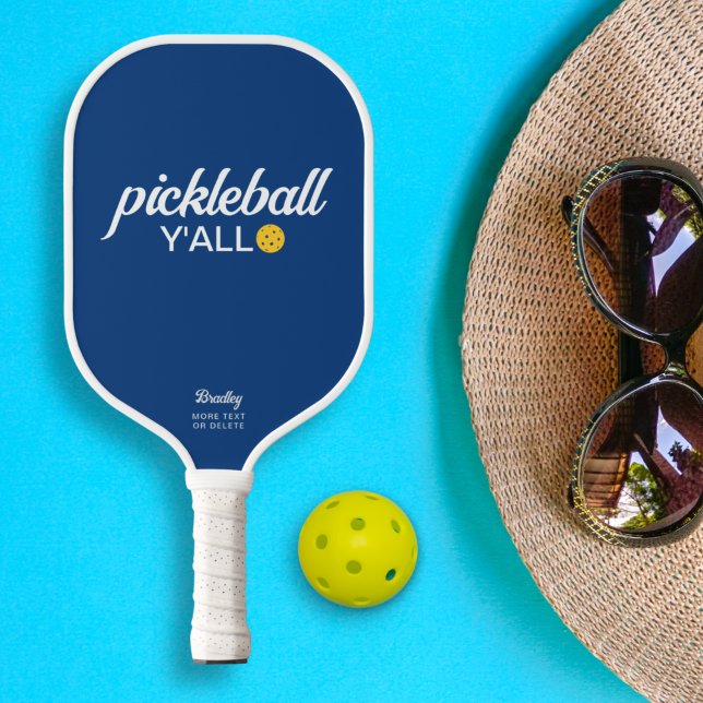 Funny Pickleball Y'all Custom Text Name Pickleball Paddle (Creator Uploaded)