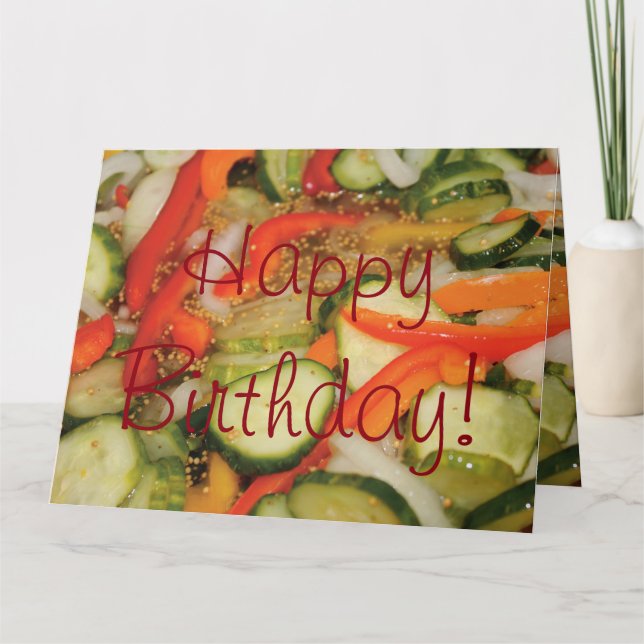 Funny Pickled Birthday Card (Front)