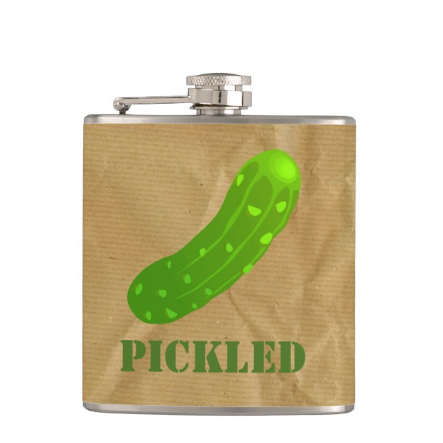 Funny Pickled Flask (Front)