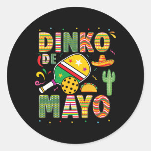 Funny Picklell Dinko De Mayo Cinco De Mayo Picklel Classic Round Sticker