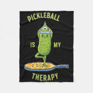 Funny Picklell Is My Therapy Paddle Tee  Fleece Blanket