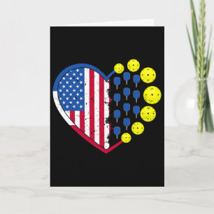 Funny Picklell Ll With American Flag Heart 4th Of Card