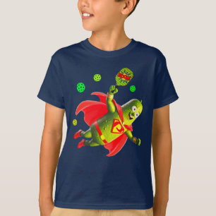Funny Pickleman on Navy Blue Personalized T-Shirt