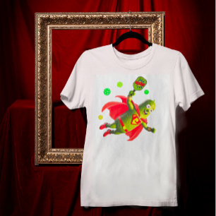 Funny Pickleman on White Personalized T-Shirt