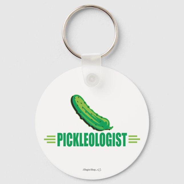 Funny Pickleologist Keychain (Front)