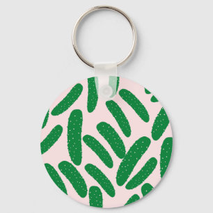 Funny Pickles Button Keychain