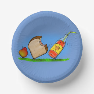 Funny picnic ants cartoon picture paper plates