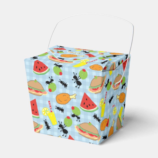 Funny Picnic Food Pattern Favor Box (Front Side)