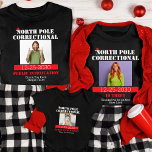 Funny Picture Matching Family Christmas Pajama T-Shirt<br><div class="desc">Bring holiday cheer to the next level with our Personalized Funny Picture Matching Family Christmas Pajama Men's T-Shirt. Designed for those who love to mix humour with tradition, this full-coloured shirt is perfect for creating unforgettable holiday memories. Featuring a playful "North Pole Correctional" theme, it’s a fun and lighthearted way...</div>