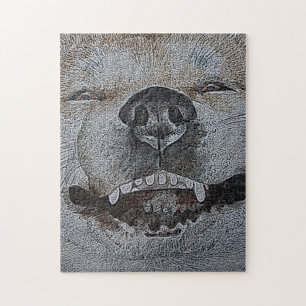 funny picture of smiling dog jigsaw jigsaw puzzle