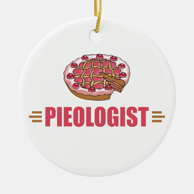 Funny Pie Ceramic Ornament (Front)