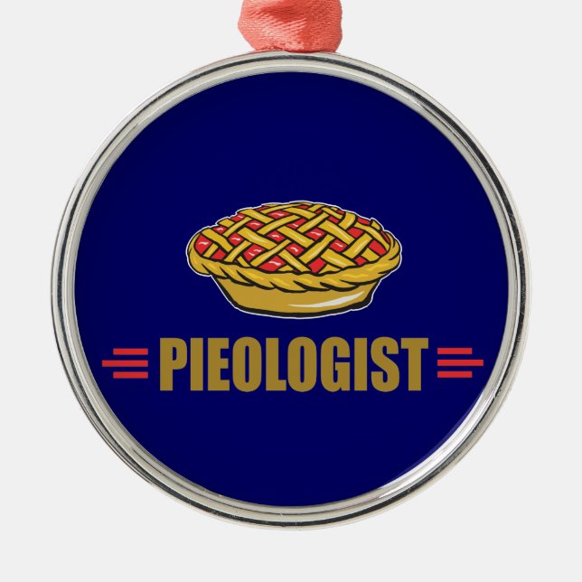 Funny Pie Metal Ornament (Front)