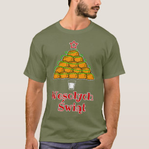 Funny Pierogi Christmas Tree Polish food Tshirt