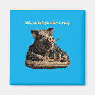 Funny Pig Animal Fathers Day Men Women Magnet