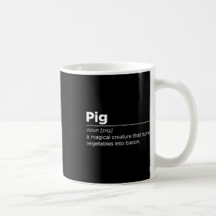 Funny Pig Bacon Art For Men Women Bbq Food Pork Ba Coffee Mug