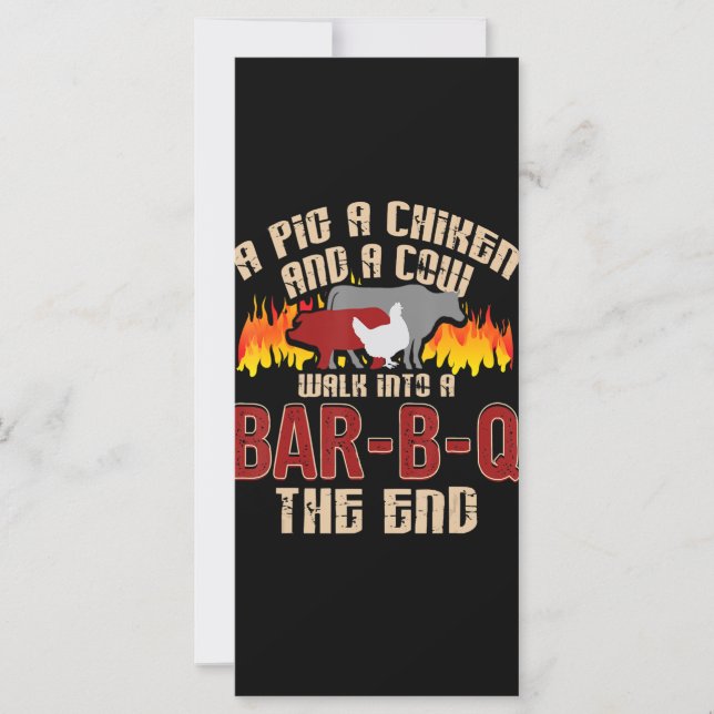 Funny Pig Chicken Cow Bar B Q Bbq Chef Cookie Cook (Front)