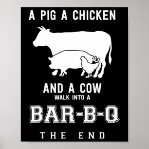 Funny Pig Chicken Cow Story Of Bbq Master Roast Gr Poster