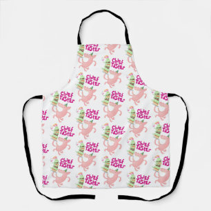 Funny Pig Chief Taster Giant Layer Cake Cartoon Apron