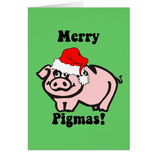 Funny pig Christmas Card