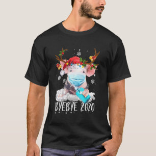 Funny Pig Christmas Face Mask Bye Bye 2020 Xmas Pi T-Shirt