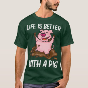 Funny Pig Design For Men Women Hog Farmer Farm Ani T-Shirt