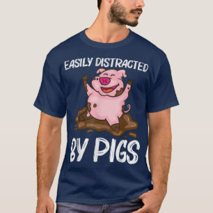 Funny Pig Design For Men Women Hog Farmer Farm Ani T-Shirt