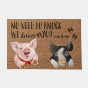 Funny Pig Doormat, Pig Lover Rug Gifts