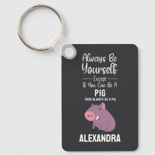Funny Pig Keychain