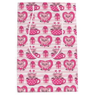 Funny Pig Love Pun Medium Gift Bag