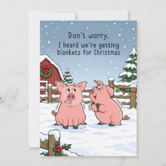 Funny Pig Lover Xmas - Funny Christmas Greeting  Holiday Card