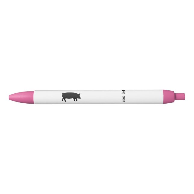 Funny Pig on Ink Pen is a "Pig Pen" Gag Gift (Front)