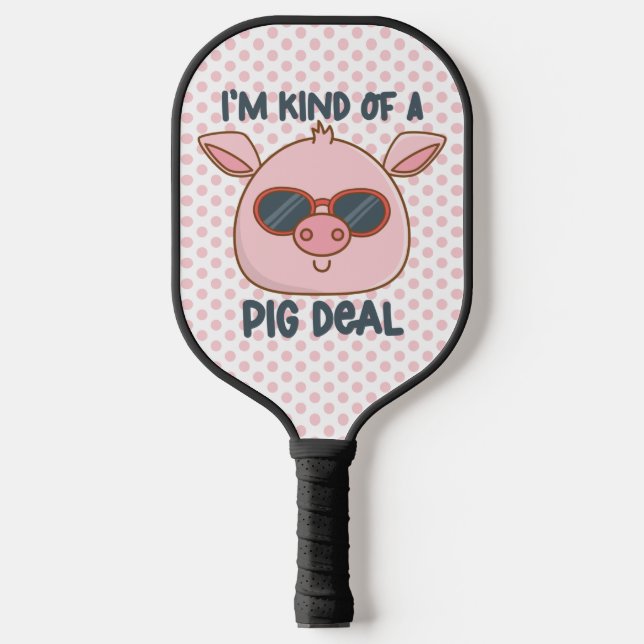 Funny Pig Pun  Pickleball Paddle (Front)