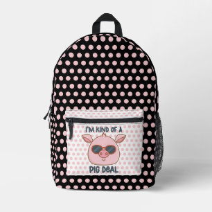 Funny Pig Pun Printed Backpack