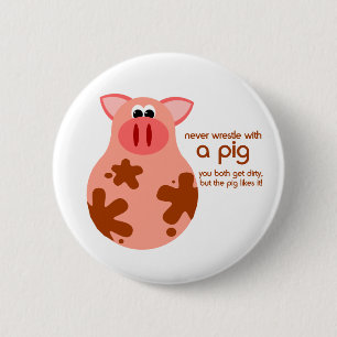 Funny Pig Quote button