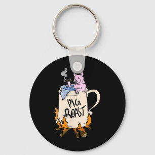 Funny Pig Spit Roast Bbq Party Grill Master Gift Keychain