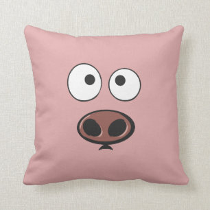 Funny Pig Throw Pillow