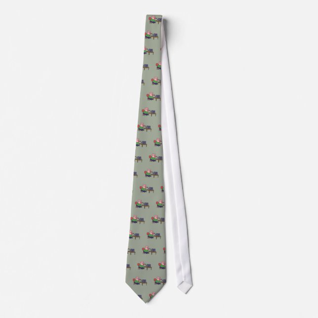 Funny Pig Using Ham Radio Tie (Front)