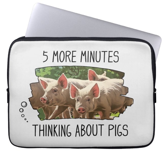 Funny Pigs Laptop Sleeve (Front)