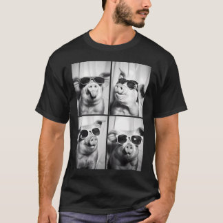 Funny Pigs With Sunglasses Cool Farm Animals T-Shirt