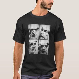 Funny Pigs With Sunglasses Cool Farm Animals T-Shirt