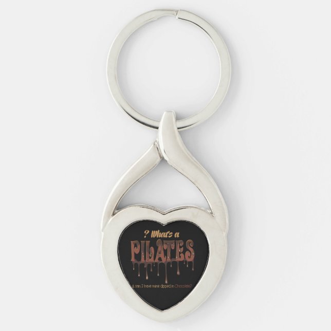 Funny Pilates Dipped in Chocolate Keychain (Front)