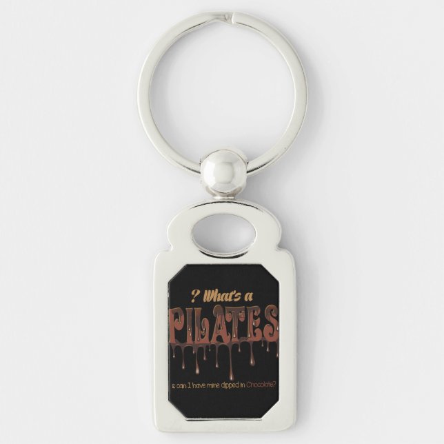 Funny Pilates Dipped in Chocolate Keychain (Front)