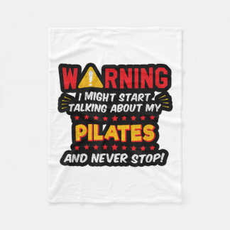 Funny Pilates Joke Instructor Graphic Fleece Blanket