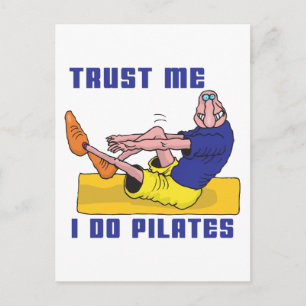 Funny Pilates Postcard