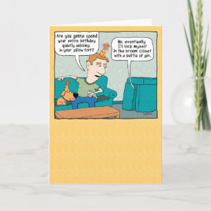 Funny Pillow Fort Birthday Card