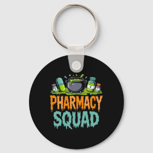 Funny Pills Pharmacist Pharmacy Squad Halloween Pa Keychain