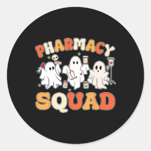 Funny Pills Pharmacy Pharmacist Squad Cute Hallowe Classic Round Sticker