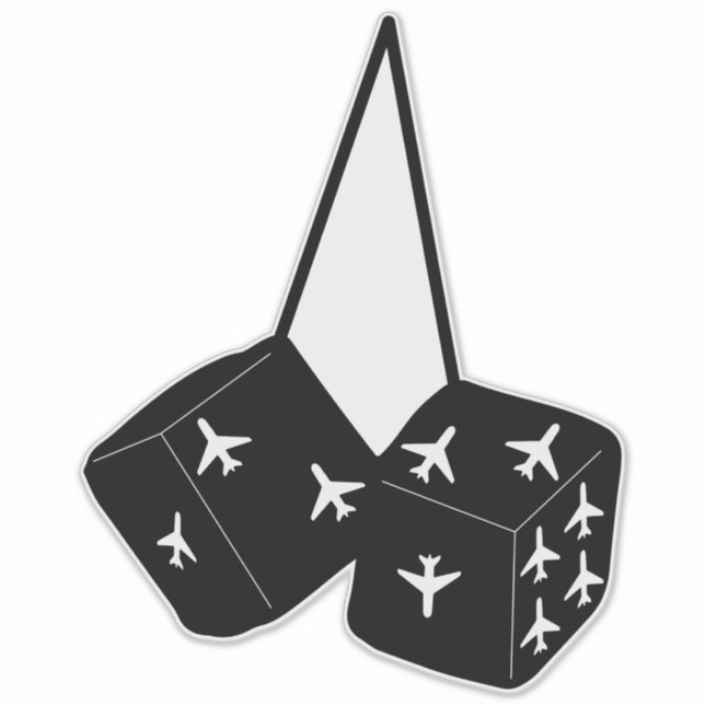 Funny Pilot Aeroplanes Fluffy Fuzzy Dice (Front)